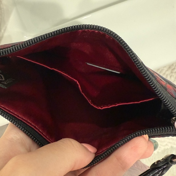 Coach Plaid Handbag with Black Strap - Picture 3 of 3